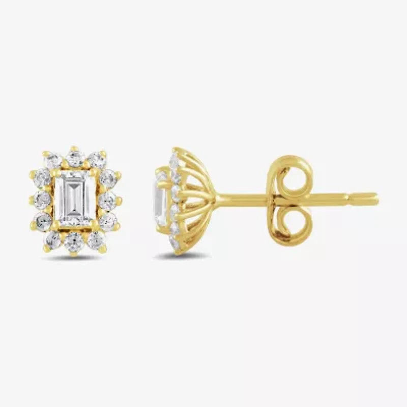 1/2 CT. T.W. Lab Grown White Diamond 10K Gold 7mm Stud Earrings