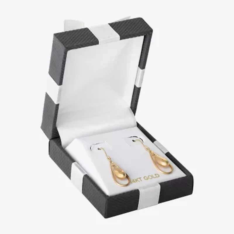 14K Gold Teardrop Earrings
