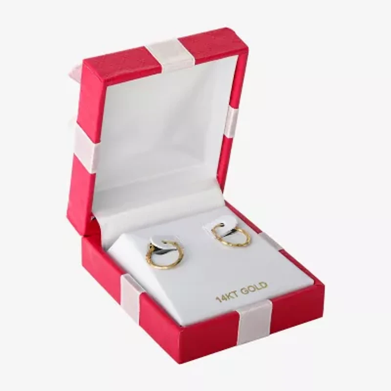Girls 14K Gold 13.2mm Hoop Earrings