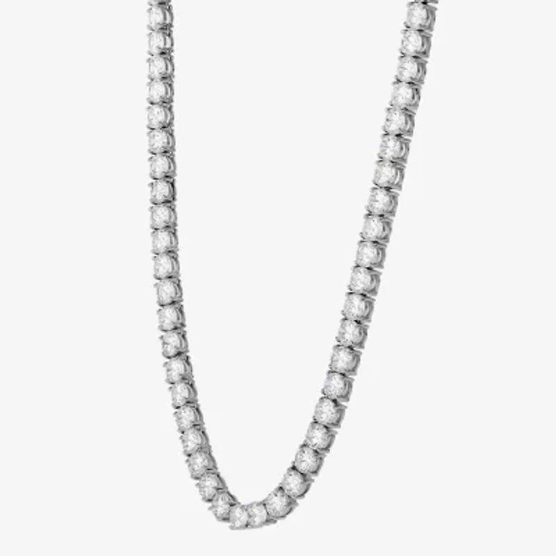 Shaquille O'Neal XLG Mens Cubic Zirconia Stainless Steel 22 Inch Tennis Necklace