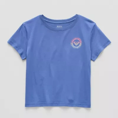 Roxy Big Kid Girls Crew Neck Short Sleeve Oversized Graphic T-Shirt