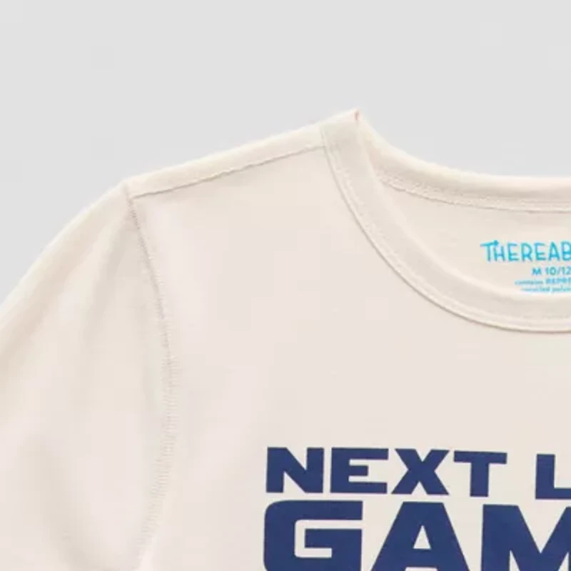 Thereabouts Little & Big Kid Boys Bodysuit Closure Easy-on + Easy-off Adaptive Crew Neck Short Sleeve