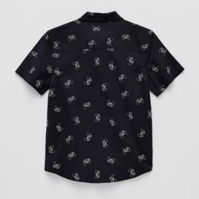 Thereabouts Little & Big Kid Boys Short Sleeve Regular Fit Button-Down Shirt