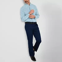 St. John's Bay Performance Mens Long Sleeve Classic Fit Stretch Fabric Button-Down Shirt
