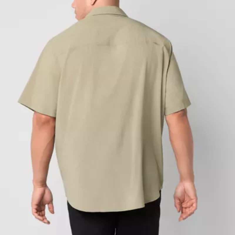 Stylus Mens Short Sleeve Regular Fit Big and Tall Button-Down Shirt