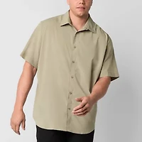 Stylus Mens Short Sleeve Regular Fit Big and Tall Button-Down Shirt