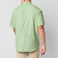 Stylus Mens Short Sleeve Fitted Regular Fit Big and Tall Button-Down Shirt
