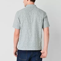 mutual weave Mens Short Sleeve Regular Fit Button-Down Shirt