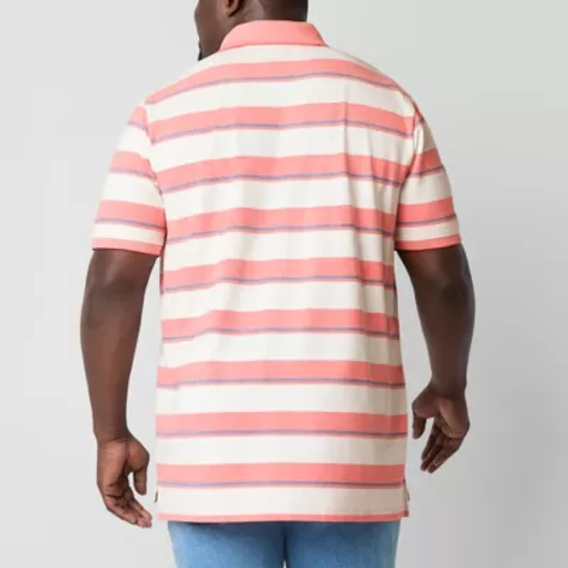 St. John's Bay Essential Oxford Big and Tall Mens Classic Fit Short Sleeve Polo Shirt