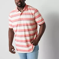St. John's Bay Essential Oxford Big and Tall Mens Classic Fit Short Sleeve Polo Shirt