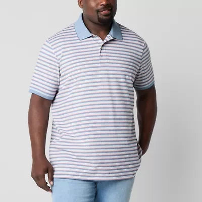 St. John's Bay Essential Oxford Big and Tall Mens Classic Fit Short Sleeve Polo Shirt