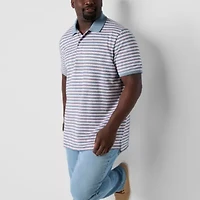 St. John's Bay Essential Oxford Big and Tall Mens Classic Fit Short Sleeve Polo Shirt