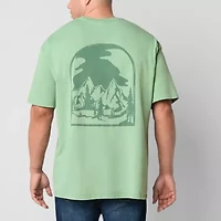 Arizona Mens Crew Neck Short Sleeve Classic Fit Big and Tall Graphic T-Shirt