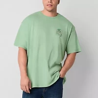 Arizona Mens Crew Neck Short Sleeve Classic Fit Big and Tall Graphic T-Shirt