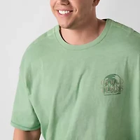 Arizona Mens Crew Neck Short Sleeve Adaptive Classic Fit Big and Tall Graphic T-Shirt