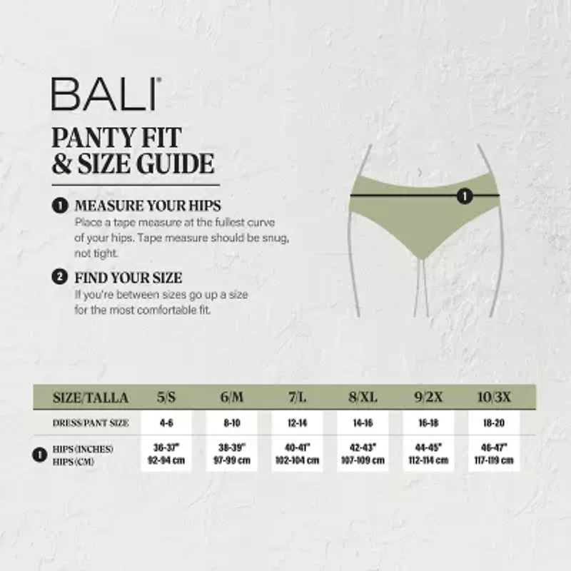 Bali Womens Seamless Hipster Panty Dfclhp