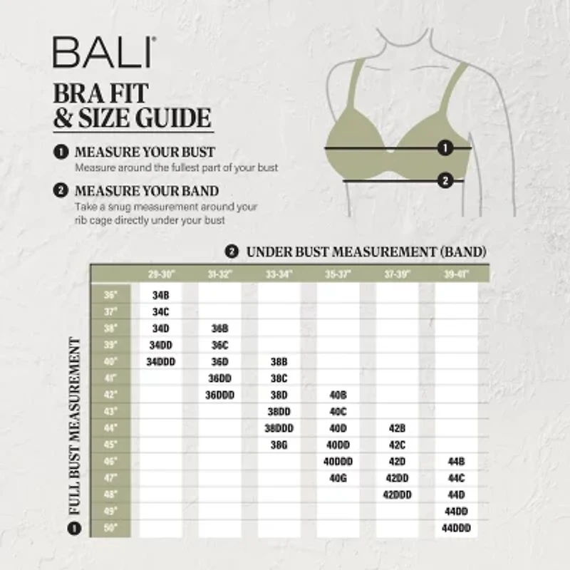 Bali Seamless T-Shirt Underwire Full Coverage Bra Df3533