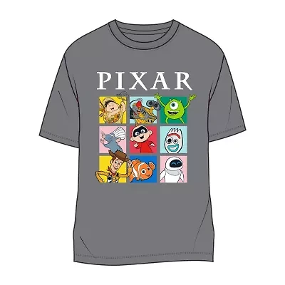 Pixar Boyfriend Tee Womens Juniors Crew Neck Short Sleeve Oversized Graphic T-Shirt
