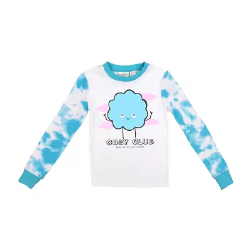 Little & Big Kid Girls Crew Neck Long Sleeve 2-pc. Pajama Sets