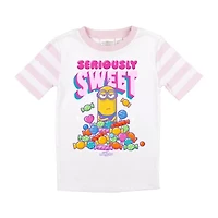 Little & Big Kid Girls Minions Crew Neck Short Sleeve 2-pc. Pajama Sets