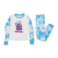 Little & Big Kid Girls Crew Neck Long Sleeve 2-pc. Pajama Sets