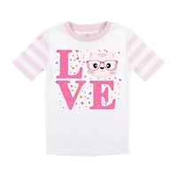 Little & Big Kid Girls Crew Neck Short Sleeve 2-pc. Pajama Sets