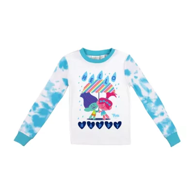 Little & Big Kid Girls Trolls Crew Neck Long Sleeve 2-pc. Pajama Sets