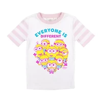 Little & Big Kid Girls Minions Crew Neck Short Sleeve 2-pc. Pajama Sets
