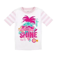 Little & Big Kid Girls Trolls Crew Neck Short Sleeve 2-pc. Pajama Sets