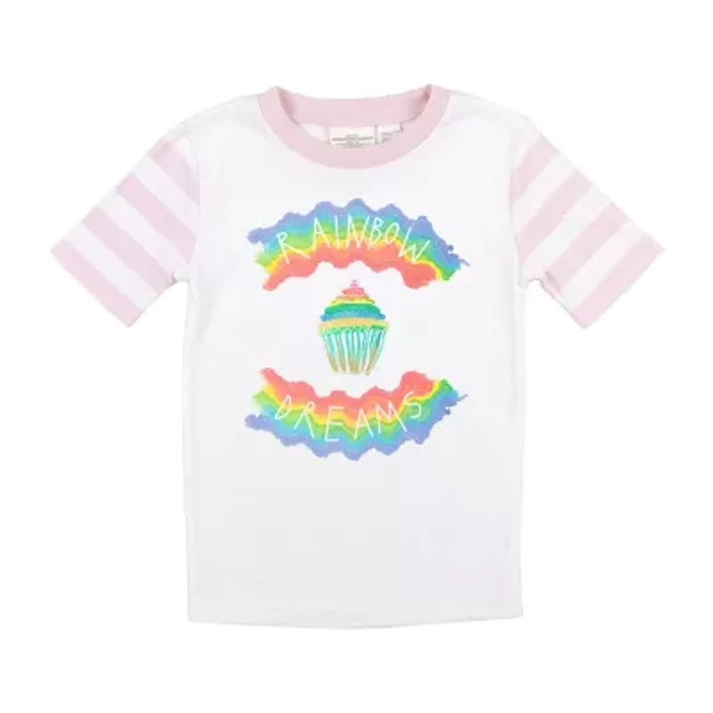 Little & Big Kid Girls Crew Neck Short Sleeve 2-pc. Pajama Sets