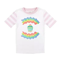 Little & Big Kid Girls Crew Neck Short Sleeve 2-pc. Pajama Sets