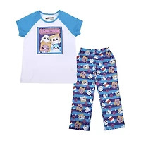 Little & Big Kid Girls Lankybox Crew Neck Short Sleeve 2-pc. Pajama Sets
