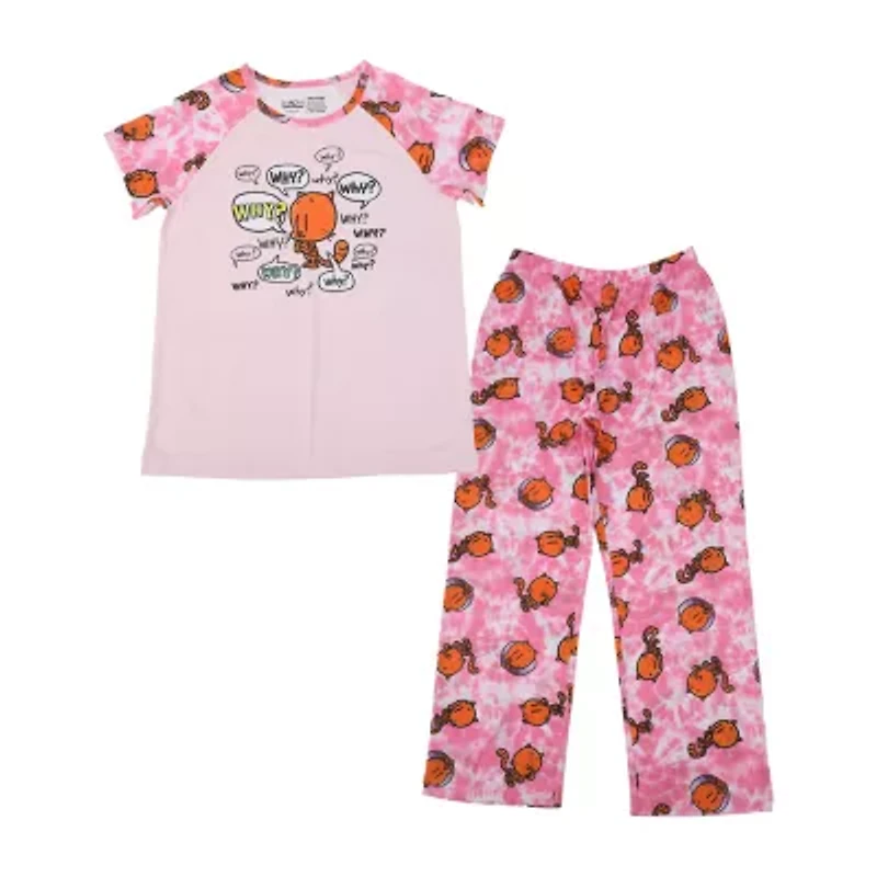 Little & Big Kid Girls Crew Neck Short Sleeve 2-pc. Pajama Sets