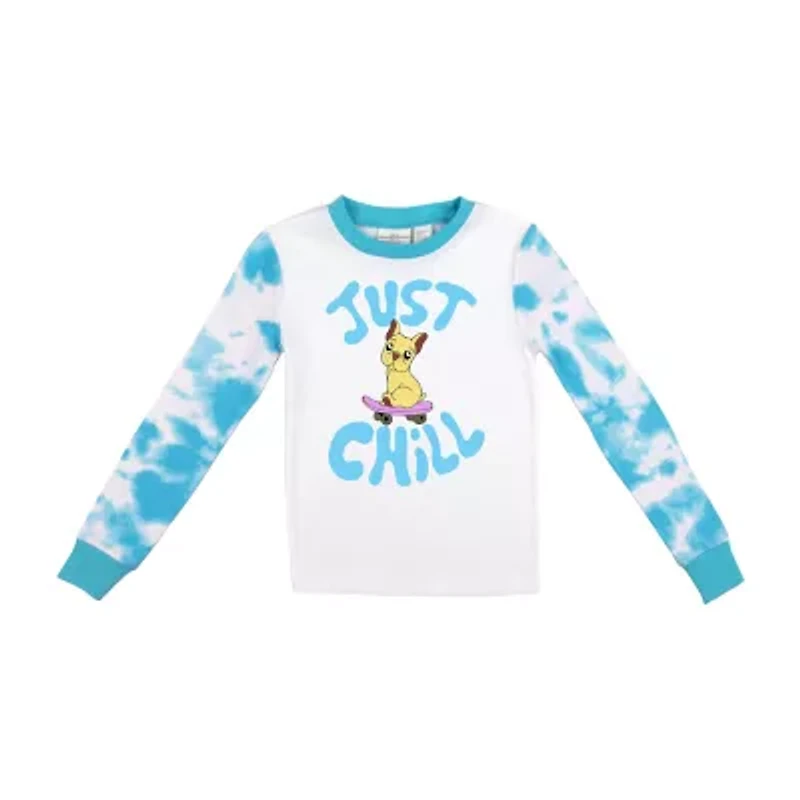 Little & Big Kid Girls Crew Neck Long Sleeve 2-pc. Pajama Sets