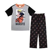Little & Big Kid Boys Naruto Crew Neck Short Sleeve 2-pc. Pajama Pants