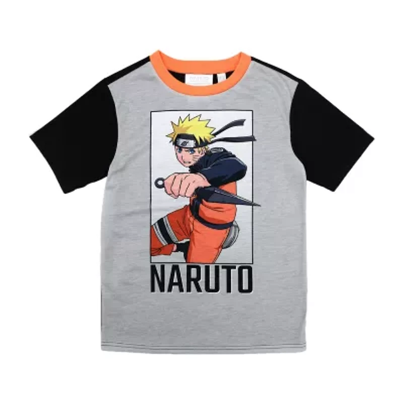 Little & Big Kid Boys Naruto Crew Neck Short Sleeve 2-pc. Pajama Pants