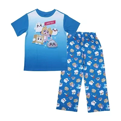 Little & Big Kid Boys Lankybox Crew Neck Short Sleeve 2-pc. Pajama Pants