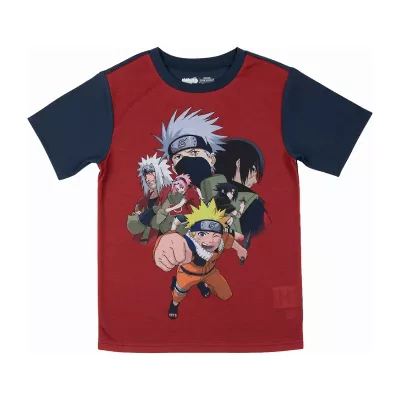 Little & Big Kid Boys Naruto Crew Neck Short Sleeve 3-pc. Pajama Pants