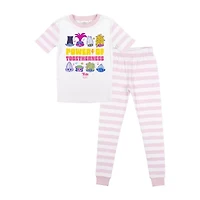 Little & Big Kid Boys Trolls Crew Neck Short Sleeve 2-pc. Pajama Pants