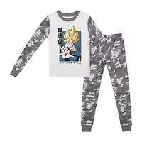 Little & Big Kid Boys Dragon Ball Z Crew Neck Long Sleeve 2-pc. Pajama Pants