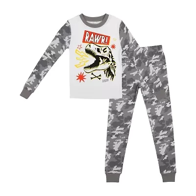 Little & Big Kid Boys Crew Neck Long Sleeve 2-pc. Pajama Pants