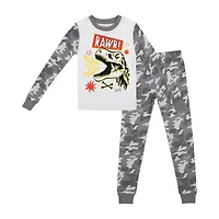 Little & Big Kid Boys Crew Neck Long Sleeve 2-pc. Pajama Pants