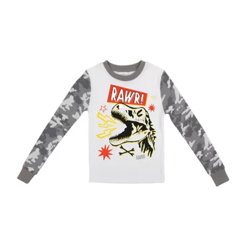 Little & Big Kid Boys Crew Neck Long Sleeve 2-pc. Pajama Pants