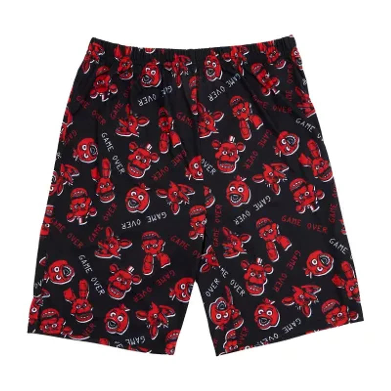 Little & Big Kid Boys Five Nights at Freddys Crew Neck Short Sleeve 3-pc. Pajama Pants