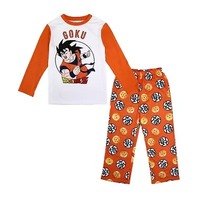 Little & Big Kid Boys Dragon Ball Z Crew Neck Long Sleeve 2-pc. Pajama Pants