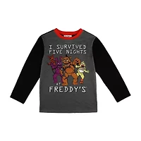 Little & Big Kid Boys Five Nights at Freddys Crew Neck Short Sleeve 2-pc. Pajama Pants
