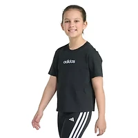 adidas Big Kid Girls Crew Neck Short Sleeve Regular Fit Graphic T-Shirt