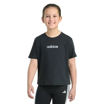 adidas Big Kid Girls Crew Neck Short Sleeve Regular Fit Graphic T-Shirt
