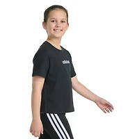 adidas Big Kid Girls Crew Neck Short Sleeve Regular Fit Graphic T-Shirt