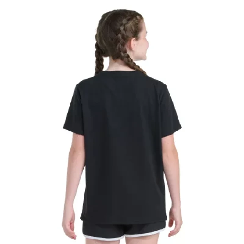 adidas Big Kid Girls Crew Neck Short Sleeve Regular Fit Graphic T-Shirt
